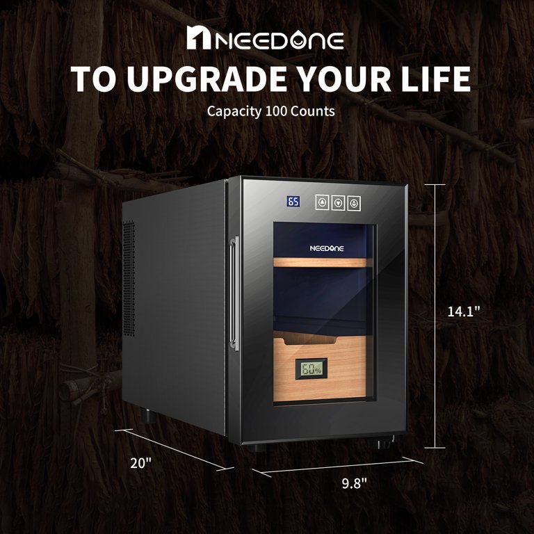 NEEDONE 16L Electric Cigar Humidors For 100 Counts, With
