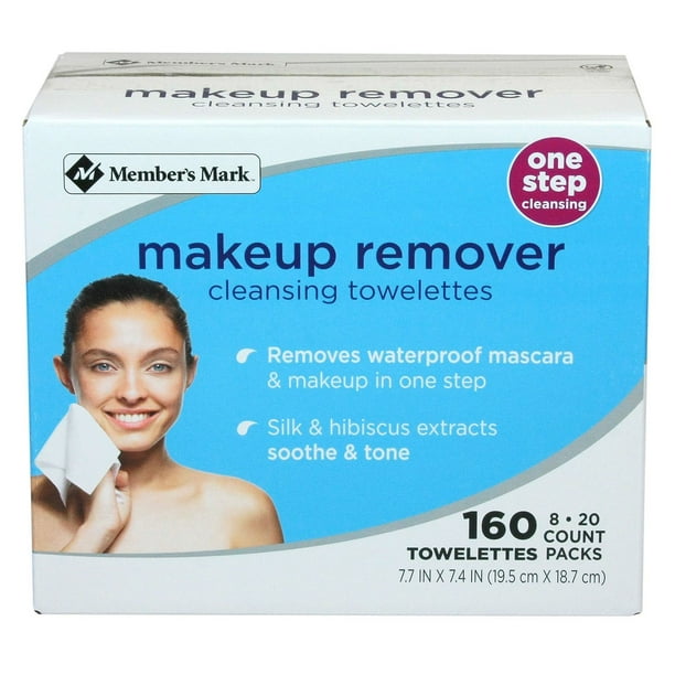 Member's Mark Makeup Remover Cleansing Towelettes, 160 Ct