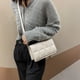 thumbnail image 5 of Bolsos de mujer Bolso de malla cuadrada Bolso de hombro a cuadros para mujer Bolso cruzado con sangría, 5 of 5