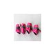 thumbnail image 2 of Paquete de 4 zapatos de lluvia para perros, botas de lluvia, suaves, antideslizantes, impermeables, diseño reflectante para perros, cachorros, mascotas (rosa 2) esquí esquí Gafas de esquí, 2 of 3