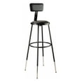 thumbnail image 2 of (Pack of 2) NPS 32 -39" Height Adjustable Heavy Duty Vinyl Padded Steel Stool With Backrest, Black, 2 of 2