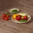 thumbnail image 3 of decorativa de bambú para servir, bandeja de almacenamiento de alimentos, decoración de forma forma forma tejida , s para , 22cm SM SunniMix Bandeja de cesta de almacenamiento, 3 of 8