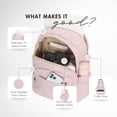 thumbnail image 5 of Classic Quilted Laptop Backpack – Hynes Eagle – Soft Pink, 5 of 10