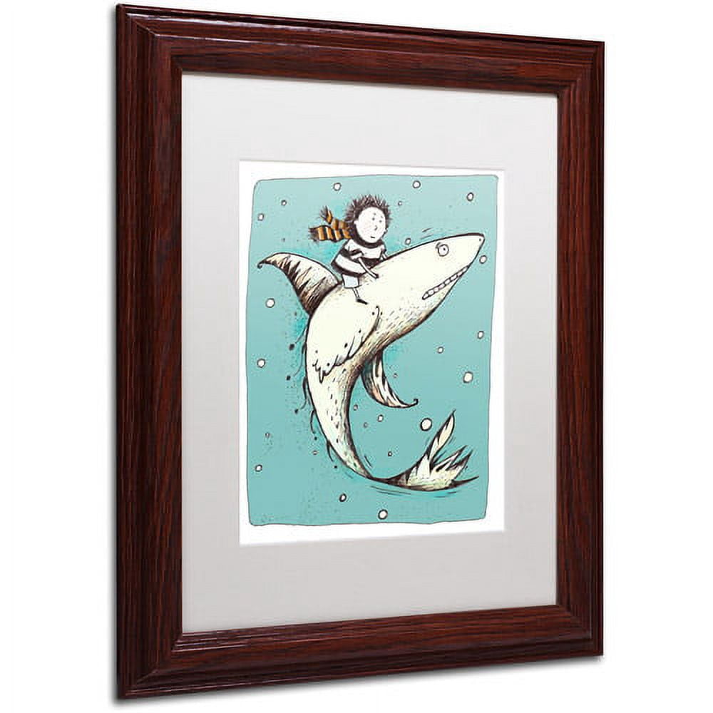 Carla Martell 'Fish Boy' Matted Framed Art