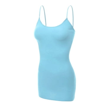 Essential Basic Women's Basic Casual Long Camisole Cami Top Regular Sizes
