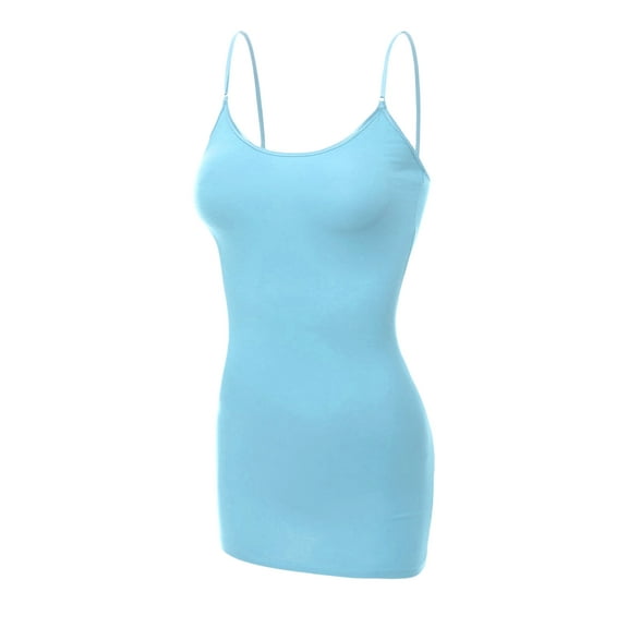 Essential Basic Women's Basic Casual Long Camisole Cami Top Regular Sizes