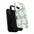 thumbnail image 5 of White Daisy Green Phone Case, Floral iPhone 16 15 14 13 12 Pro Max Cover, iPhone 16e 15 14 Plus Mini X XS XR SE 11 Tough Protective Case, 5 of 6