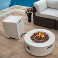 thumbnail image 2 of VENTOPYR 40,000 BTU Outdoor Camping Bonfire 28-inch Round Propane Fire Pit Table Set with Stainless steel, 2 of 8
