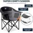 thumbnail image 6 of ABORON Camping Chairs,Outdoor Foldable Camping Chair for Adults, Portable Padded Camping Chairs with Cup Holder and Carrying Bag for Outsides, Camping, Lawn, Fishing, Picnic and Tailgates - Black, 6 of 7