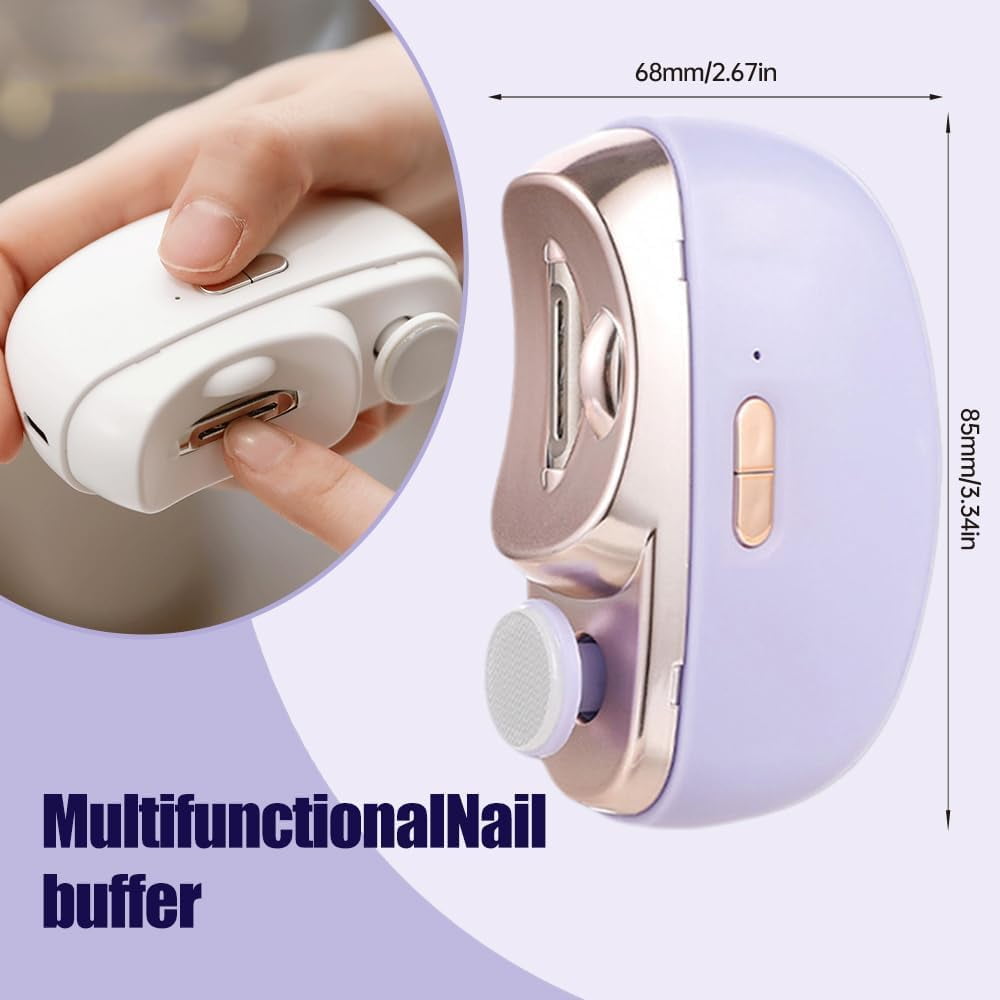 MATN Electric Nail Clippers for Seniors, 2025 Upgrade 3 in 1 Automatic Electric Nail Clipper with Polishing, Baby Nail Trimmer Electric Electric Nail Clipper for Adults Seniors