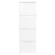 thumbnail image 1 of GOOHOCHY Armario ropero blanco con cortina corrediza transparente, pequeño armario de almacenamiento para dormitorio con múltiples capas, organizador de armario independiente para ropa., 1 of 8