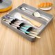 thumbnail image 4 of Cajón de cocina Organizador de cubiertos Bandeja multifunción grande para ahorrar espacio para cubiertos Cubiertos, 4 of 7