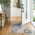 thumbnail image 2 of ODIKA 2'x3' Beige Blue Serene Abstract Contours Washable Throw Rug Elegant Modern Shapes for Contemporary Decor for Hallway, Study Room, Non-Slip Low Profile, Flatwoven, 2 of 7