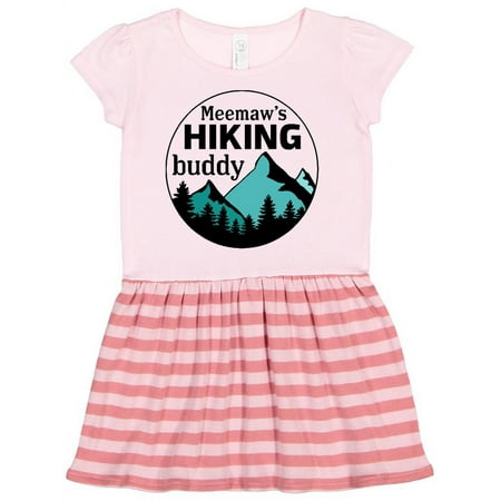 

Inktastic Meemaw s Hiking Buddy with Mountains and Trees Gift Toddler Girl Dress