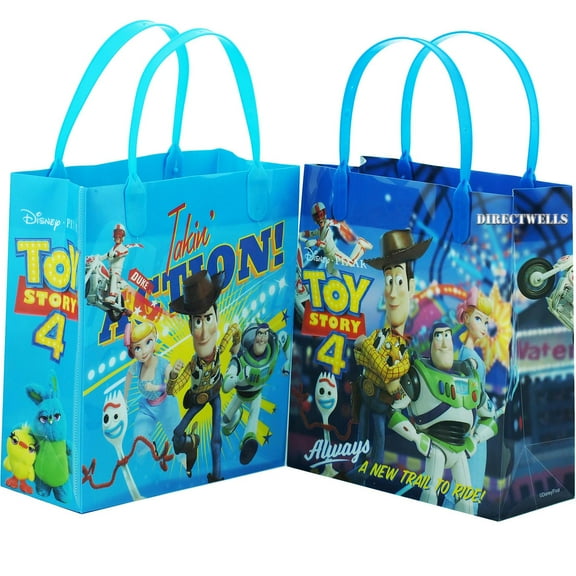 Disney Toys Story Star Hero  12 Reusable Party Favors Small Goodie Gift Bags 6"