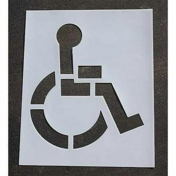 Rae Pavement Stencil,48 in,Handicap,1/16 STL-116-3048
