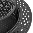 thumbnail image 4 of 38" Steel Wood Burning Fire Pit Round Outdoor Backyard Patio Fireplace with Removable 360 Degree Swivel Cooking Grill, Black, 4 of 15