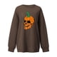 thumbnail image 4 of Moda mujer estampado manga larga cómoda transpirable cuello redondo camisa Tops Pompotops FGAJ7984, 4 of 7
