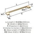 thumbnail image 4 of Amerock Versa 12 inch (305mm) Center-to-Center Golden Champagne Appliance Pull, 4 of 5