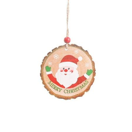 

Veki Painted Pendant Wooden Round Creative Christmas Decorative Decoration & Hangs Trim A Home Ornament Hooks