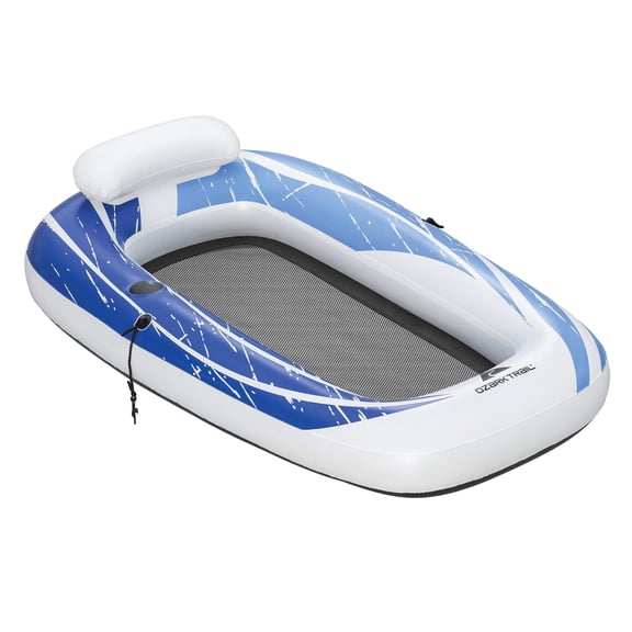 Ozark Trail Sol Venture Blue Mesh Pool and River Single Lounge Float 74"