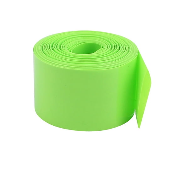 30mm Flat Width 2.5M Length Heat Shrink Tube Green for Batteries