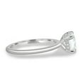 thumbnail image 3 of ESTE ORIGIN 2.00Ct East-West Emerald Cut Moissanite Solitaire Engagement Ring – Hidden Halo in 18K White Gold for Women US 9, 3 of 8