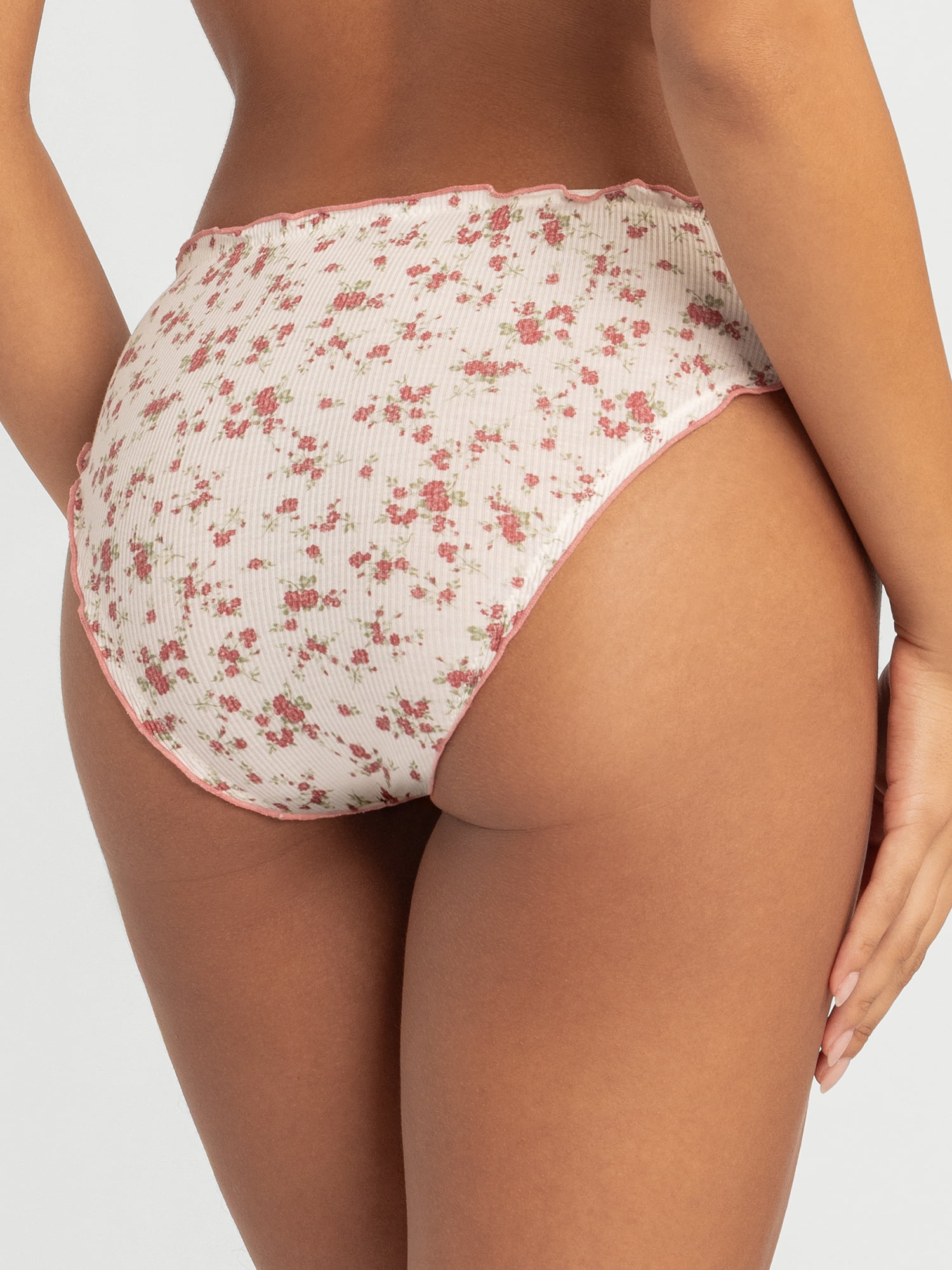 Jessica Simpson Women's Ruffle Rib Cheeky, 2-Pack, Size S-XXXL
