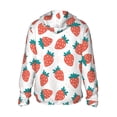 thumbnail image 2 of Picia Strawberries Women's Men's UPF 50+ Sun Protection Hoodie Shirt Long Sleeve SPF Fishing Outdoor UV Hiking Lightweight Shirts-Small, 2 of 9