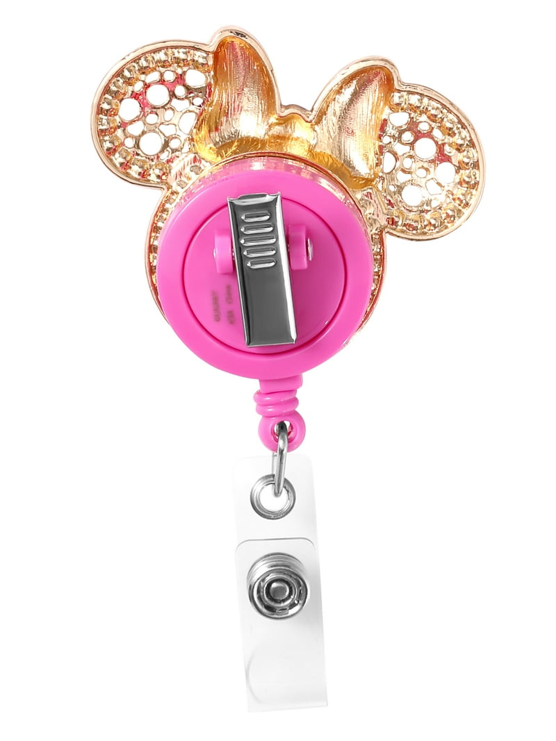 Disney Women's Minnie Mouse Badge Reel, Retractable ID Card Badge