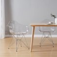 thumbnail image 2 of Heavenly Collection Clear & Chrome Bucket Chair, 2 of 9