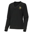 thumbnail image 2 of Women's Antigua Heather Black Minnesota Vikings Varsity Tri-Blend V-Neck Long Sleeve T-Shirt, 2 of 3