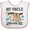 White and Pink, variant on Inktastic My Uncle Loves Me with Sloth and Hearts Boys or Girls Baby Bib