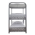 thumbnail image 2 of ACME Cairo Triple Bunk Bed - Twin in Silver, 2 of 4