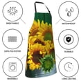 thumbnail image 5 of Kdxio Sunflowers in Bucket Apron with Pockets Adjustable Kitchen Aprons for Men Women Waterproof Aprons for Cooking,Drawing,Crafting, Baking Household Cleaning, 5 of 8