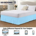 thumbnail image 2 of SGI Bedding 16 Inch Wrap Around Bed Skirt | Microfiber Bed Skirt | California King, Light Blue, 2 of 4