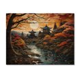 thumbnail image 3 of Designart "Kyoto Autumn Asian Painting I" Asian Art Print on Natural Pine Wood, 3 of 5