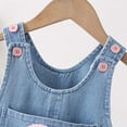 thumbnail image 5 of Byoo Floral Printed Toddler Girls' Corduroy Overalls Pocket Wide Leg Straight Fit for Baby Overalls Romper Comfortable Jumpsuit,Blue, 5 of 9