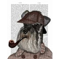 thumbnail image 2 of Fab Funky 12x14 Gold Ornate Wood Framed with Double Matting Museum Art Print Titled - Schnauzer Sherlock, 2 of 4