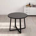 thumbnail image 4 of Anchorhome 5-Piece Modern Round Wooden Dining Table Set with 4 Velvet Chairs, 35" Space-Saving Kitchen Furniture for Small Apartments & Coffee Table Set (Gray Top, Green), 4 of 6