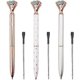 thumbnail image 2 of 3PCS Diamond, Large Crystal Diamond, Bling Metal , Pen Office and School, Silver / White Rose Polka Dot / Rose Gold, Including 3Pen Refills., 2 of 5