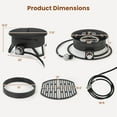 thumbnail image 4 of Costway 17" Portable Gas Fire Pit with Folding Legs & Removable Grill Carrying Bag, 4 of 9