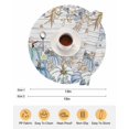 thumbnail image 6 of 13 Inch Round Placemats Set of 4, Blue Teal Fall Non Slip Heat Insulation PP Table Mats, Thanksgiving Pumpkins Vintage Botanical Washable Place Mats for Kitchen Dining Party Table Decor, 6 of 7