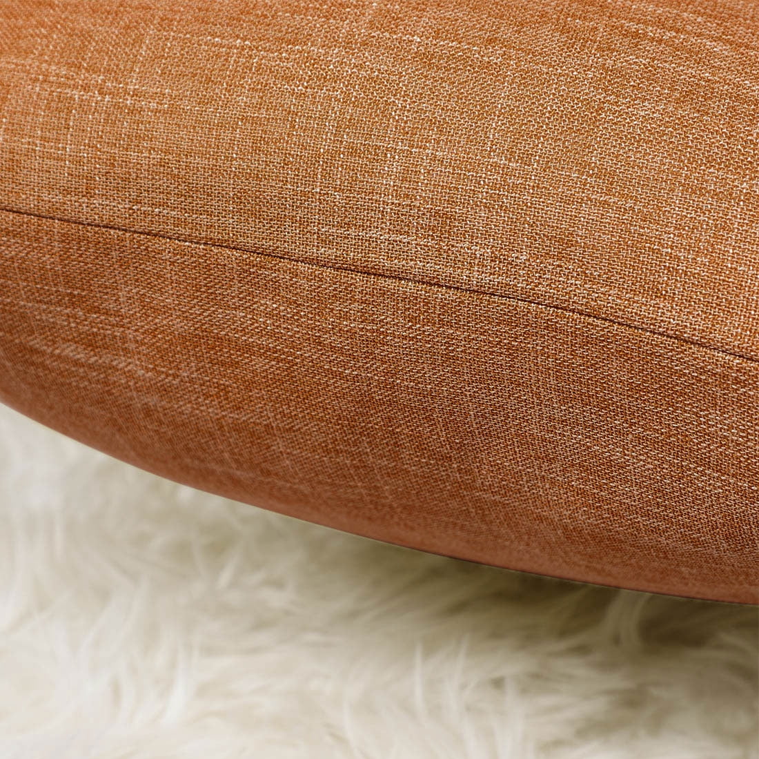 Unique Bargains 2 Pack Cotton Linen Throw Pillow Covers 18" x 18" Orange