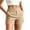 Khaki, variant on hoksml Fashion Women's Suit Shorts Casual High Waist with Back Elastic Waistband Solid Work Office Shorts