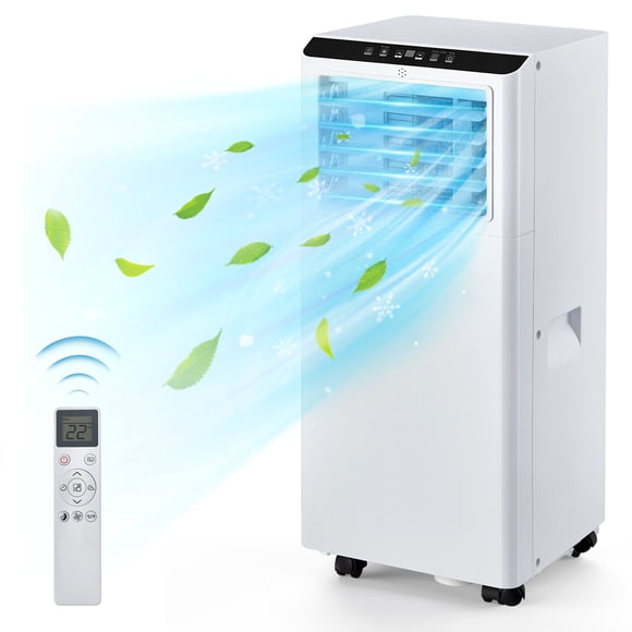 Kojooin Portable AC 8000 BTU, Enfriamiento Silencioso y Energéticamente Eficiente, 3 en 1 con Pantalla LED, 350 Pies Cuadrados