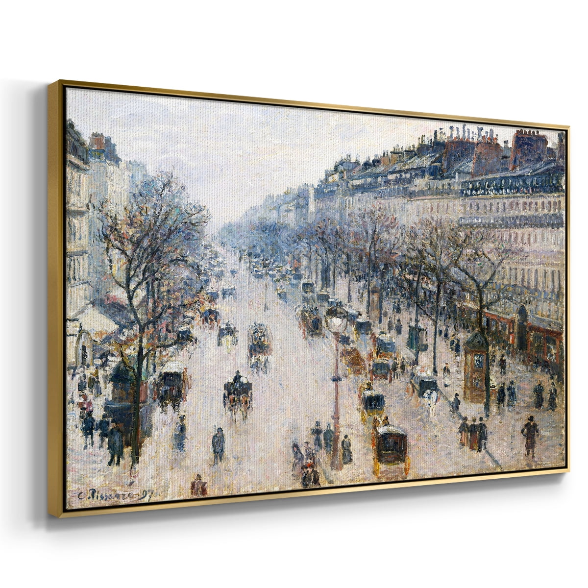 Vintage Landscape-CCC By Wexford Home Framed in Gold Wood Gallery Wrapped Canvas 25 in. x 37 in.