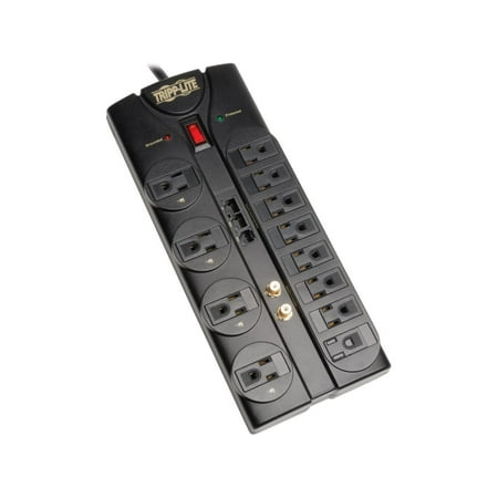 UPC: 0037332175182 | Tripp Lite 12-Outlet Protect It! Surge Suppressor with Telephone/Modem Ethernet and Coaxial Protection 8 Cord