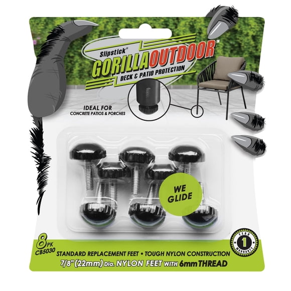 Niveladores para muebles Slipstick Outdoor de nylon 7/8" - paquete de 8