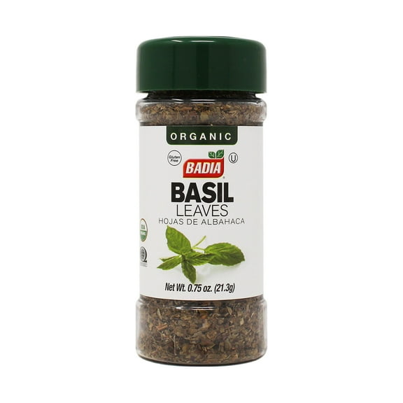 Pack of 8, Badia Organic Basil Leaves, 0.75 oz